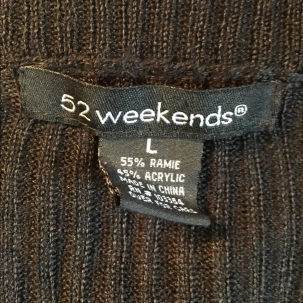 52 Weekends Long Black Cardigan size L - Picture 4 of 4